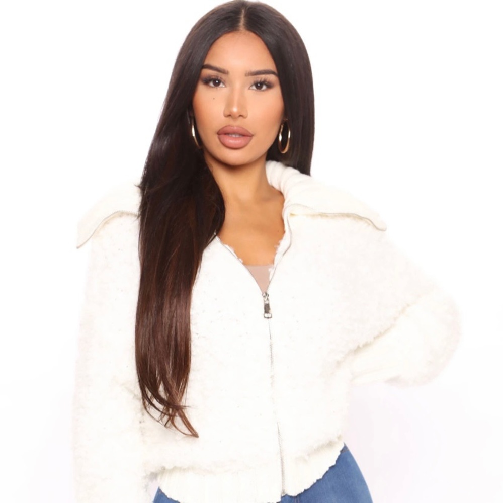 Warmer and fuzzy sweater-Ivory